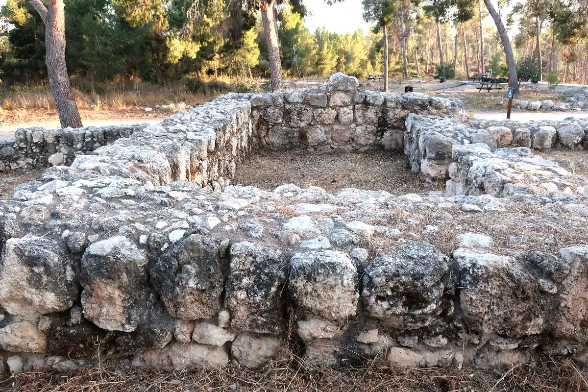 Old stone structure at the Keroa ruin in the Shahariya forest